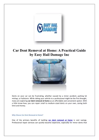 Best Hail Dent Puller | Easy Dent Removal
