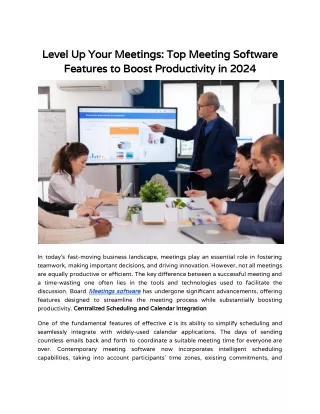 Level Up Your Meetings_ Top Meeting Software Features to Boost Productivity in 2024