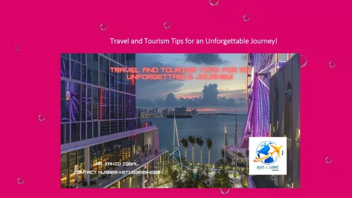 travel and tourism tips for an unforgettable