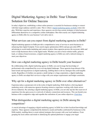 Digital Marketing Agency in Delhi_ Your Ultimate Solution for Online Success