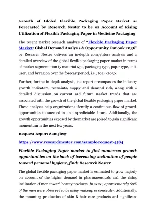growth of global flexible packaging paper market