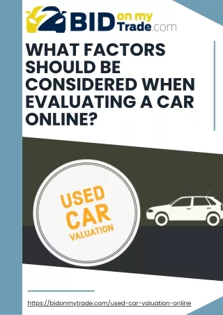 What Factors Should Be Considered When Evaluating a Car Online