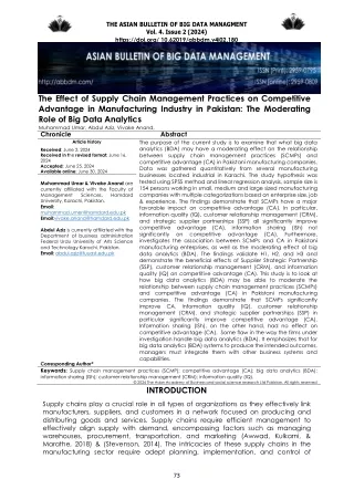 the asian bulletin of big data managment