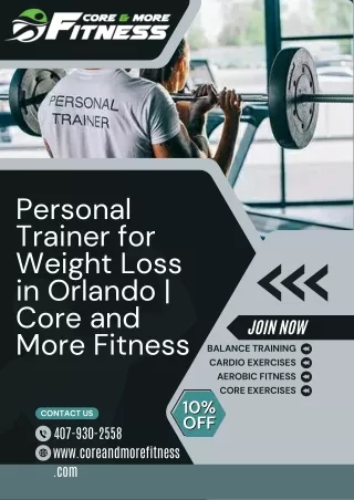 Personal Trainer for Weight Loss in Orlando  Core and More Fitness