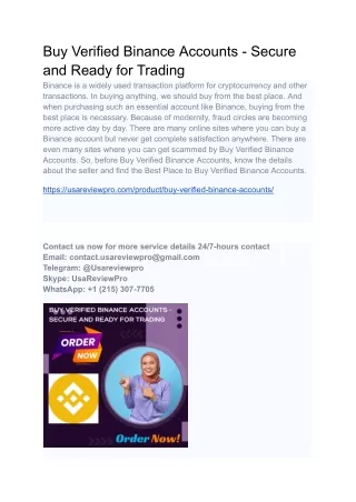 Buy Verified Binance Accounts - Secure and Ready for Trading