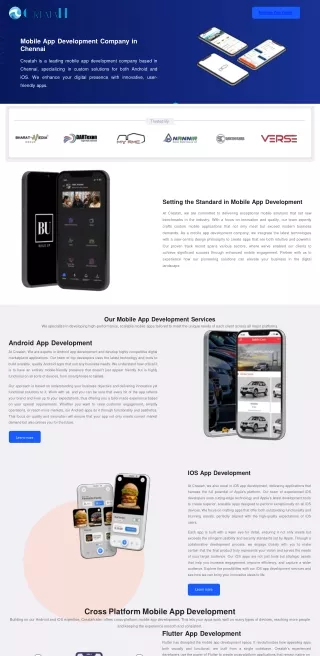 Creatah Mobile app development