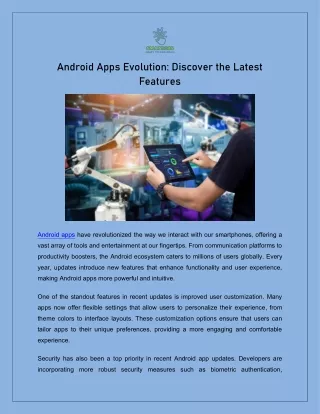 Android Apps Evolution: Discover the Latest Features