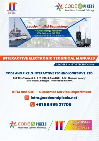 IETM Software and CBT Development Service Provider -Code and Pixels