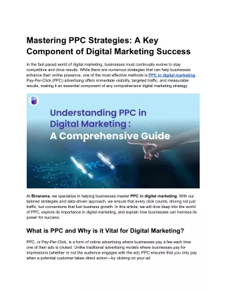 Mastering PPC Strategies_ A Key Component of Digital Marketing Success