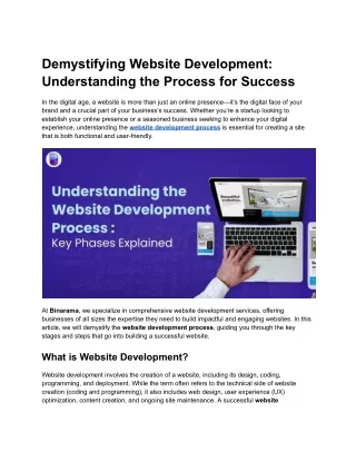 Demystifying Website Development_ Understanding the Process for Success