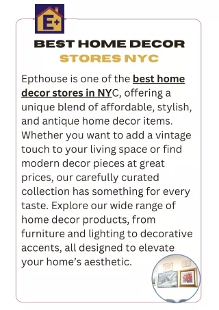 Best Home Decor Stores NYC  Affordable & Antique Decor