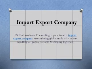 Import Export Company