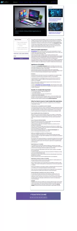 How to Build a Robust Web Application in 2024