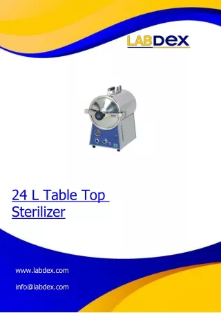 24 l table top sterilizer www labdex com