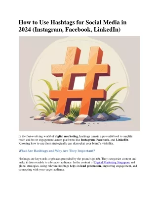 how to use hashtags for social media in 2024