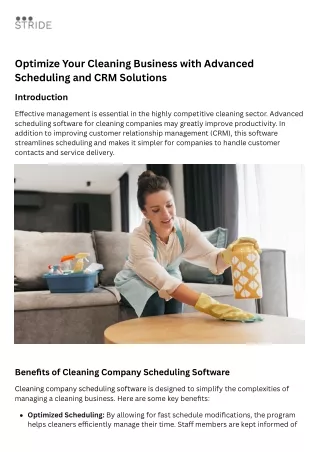 Optimize Your Cleaning Business with Advanced Scheduling and CRM Solutions