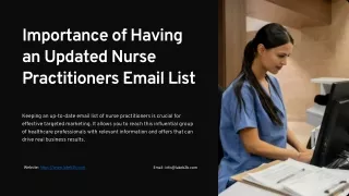 Importance of Having an Updated Nurse Practitioners Email List