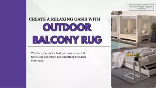 Outdoor Balcony Rug - Create a Relaxing Oasis
