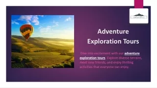 Adventure Exploration Tour PPT