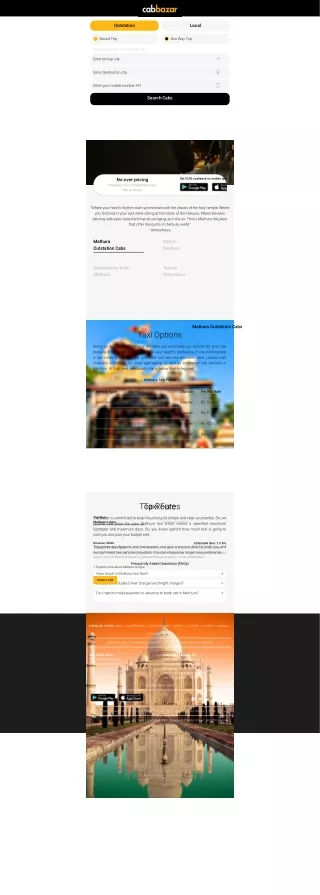 Taxi service in Mathura