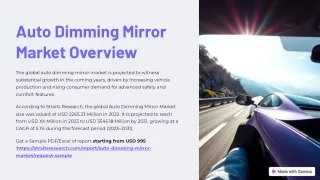 Auto Dimming Mirror Market Report for 2024