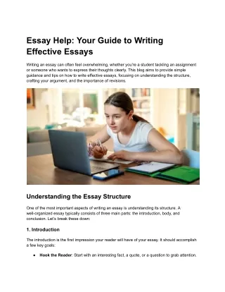 essay help your guide to writing effective essays