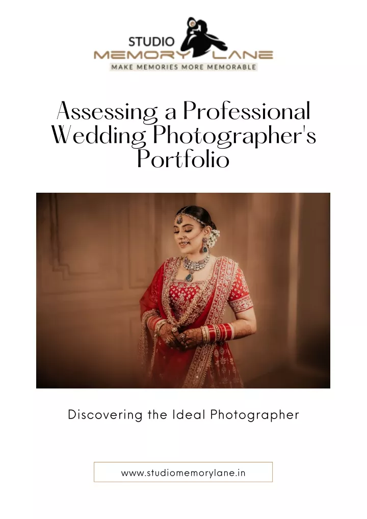 assessing a professional wedding photographer