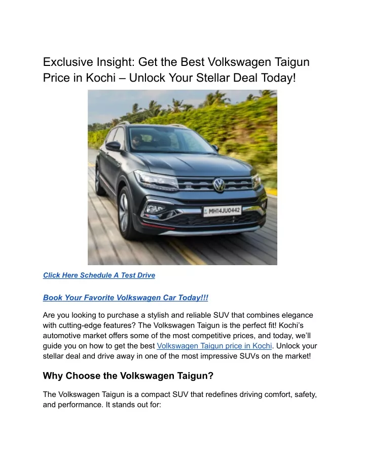 exclusive insight get the best volkswagen taigun