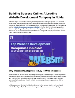 Building Success Online_ A Leading Website Development Company in Noida