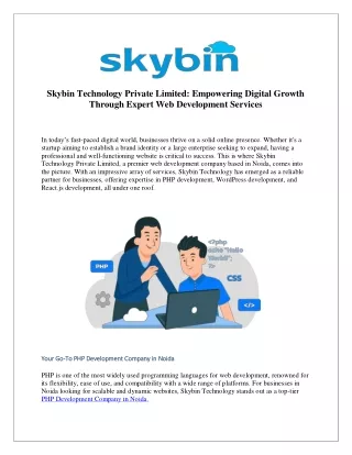 Leading Mobile App Development Company in Noida | Skybin