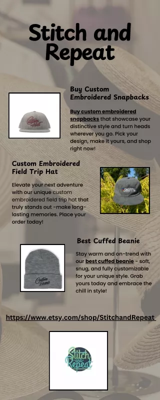 Buy Custom Embroidered Snapbacks