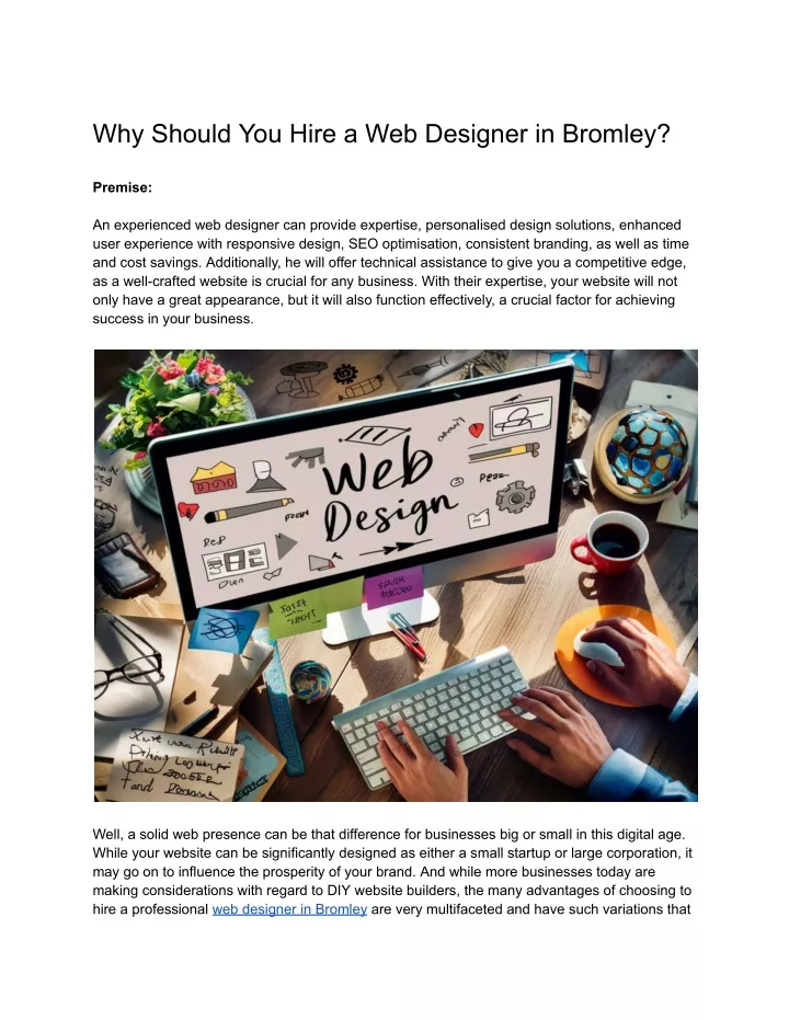 why should you hire a web designer in bromley