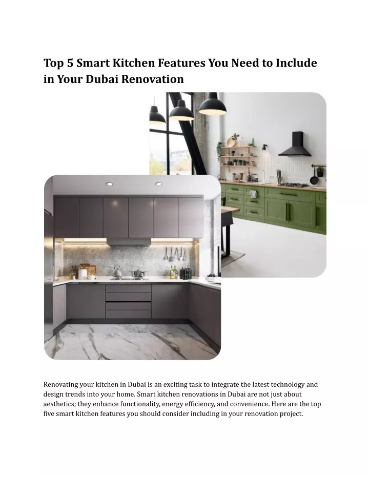 top 5 smart kitchen features you need to include