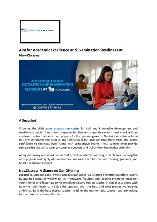 aim for academic excellence and examination