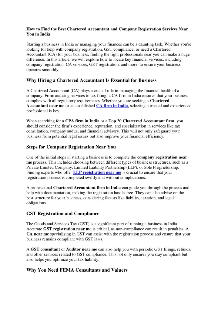 how to find the best chartered accountant