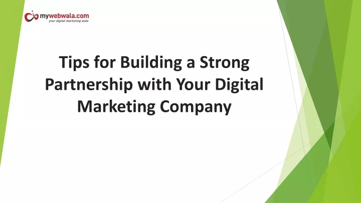 tips for building a strong partnership with your digital marketing company