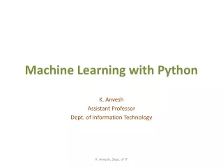 machine learning with python