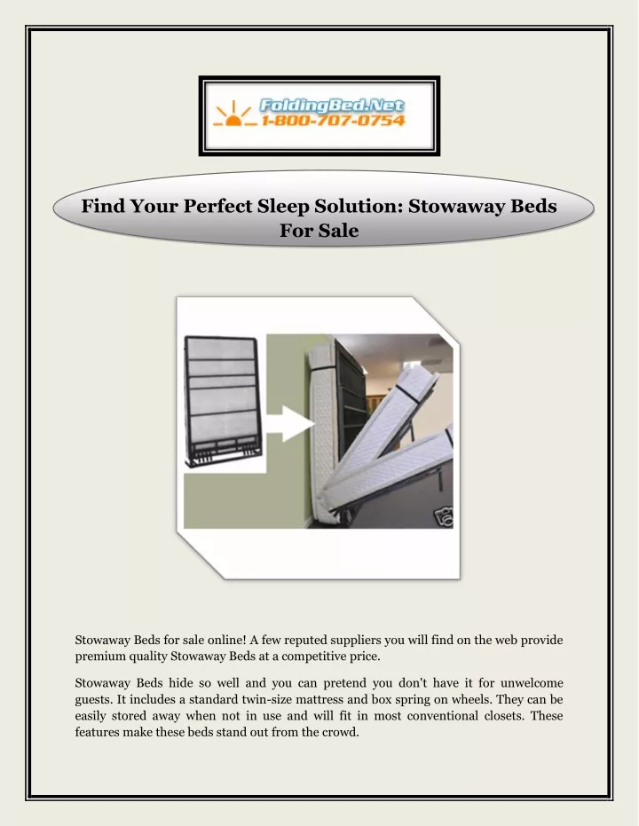 find your perfect sleep solution stowaway beds