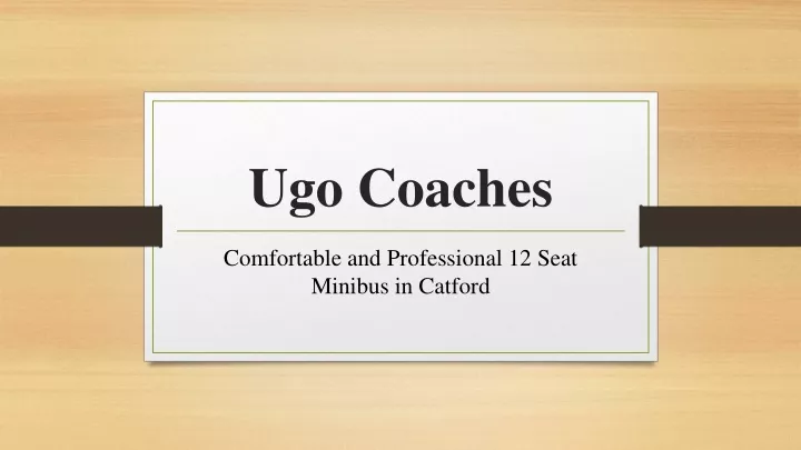 ugo coaches