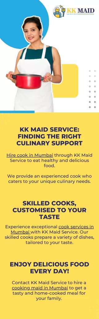 KK MAID SERVICE FINDING THE RIGHT CULINARY SUPPORT