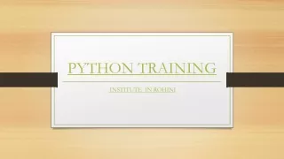 PYTHON TRAINING INSTITUTE IN ROHINI