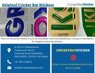 Original Cricket Bat Stickers