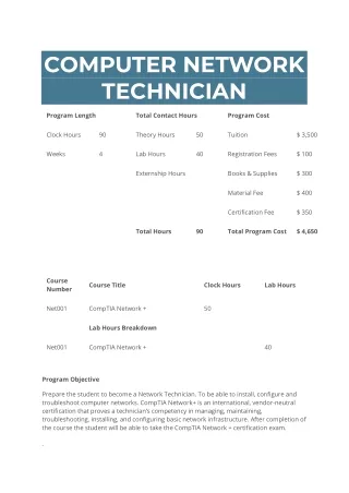 computer and network technician