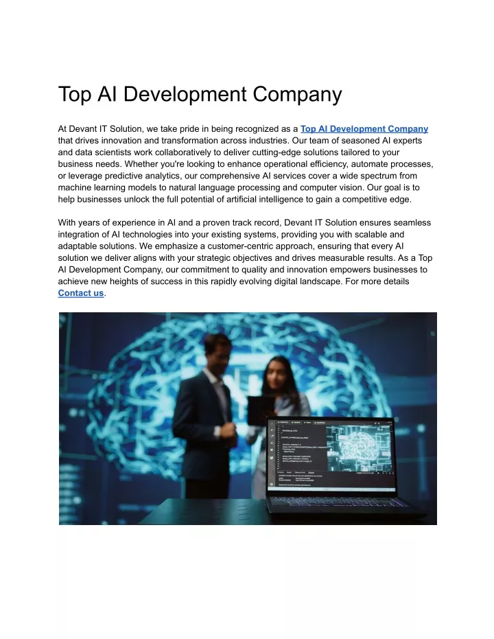 top ai development company