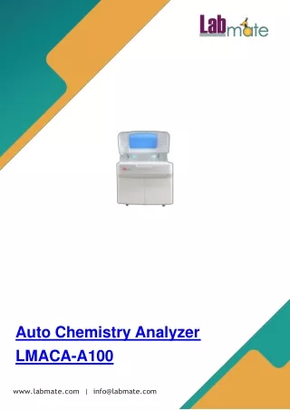 auto chemistry analyzer lmaca a100