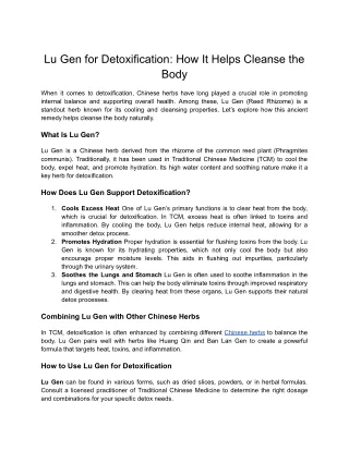 Lu Gen for Detoxification_ How It Helps Cleanse the Body