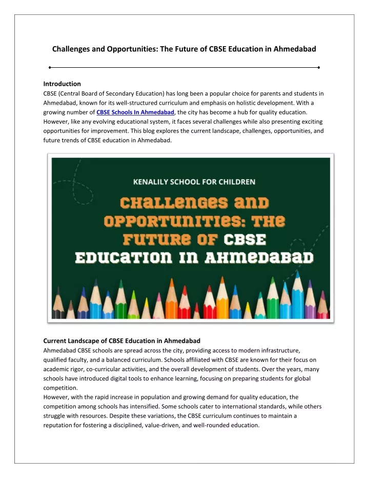 challenges and opportunities the future of cbse