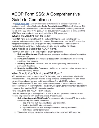 ACOP Form SSS_ A Comprehensive Guide to Compliance (1)