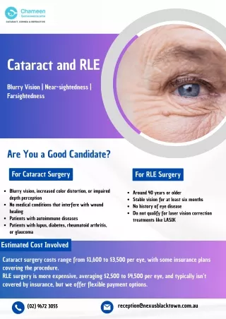 Cataract and RLE  in Blacktown & Norwest