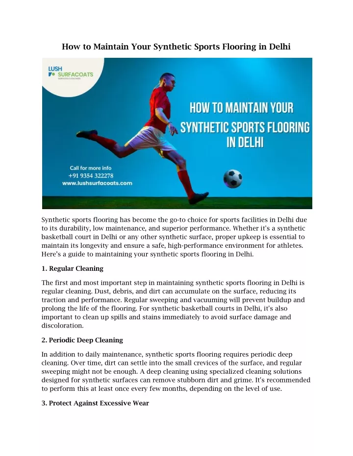 how to maintain your synthetic sports flooring